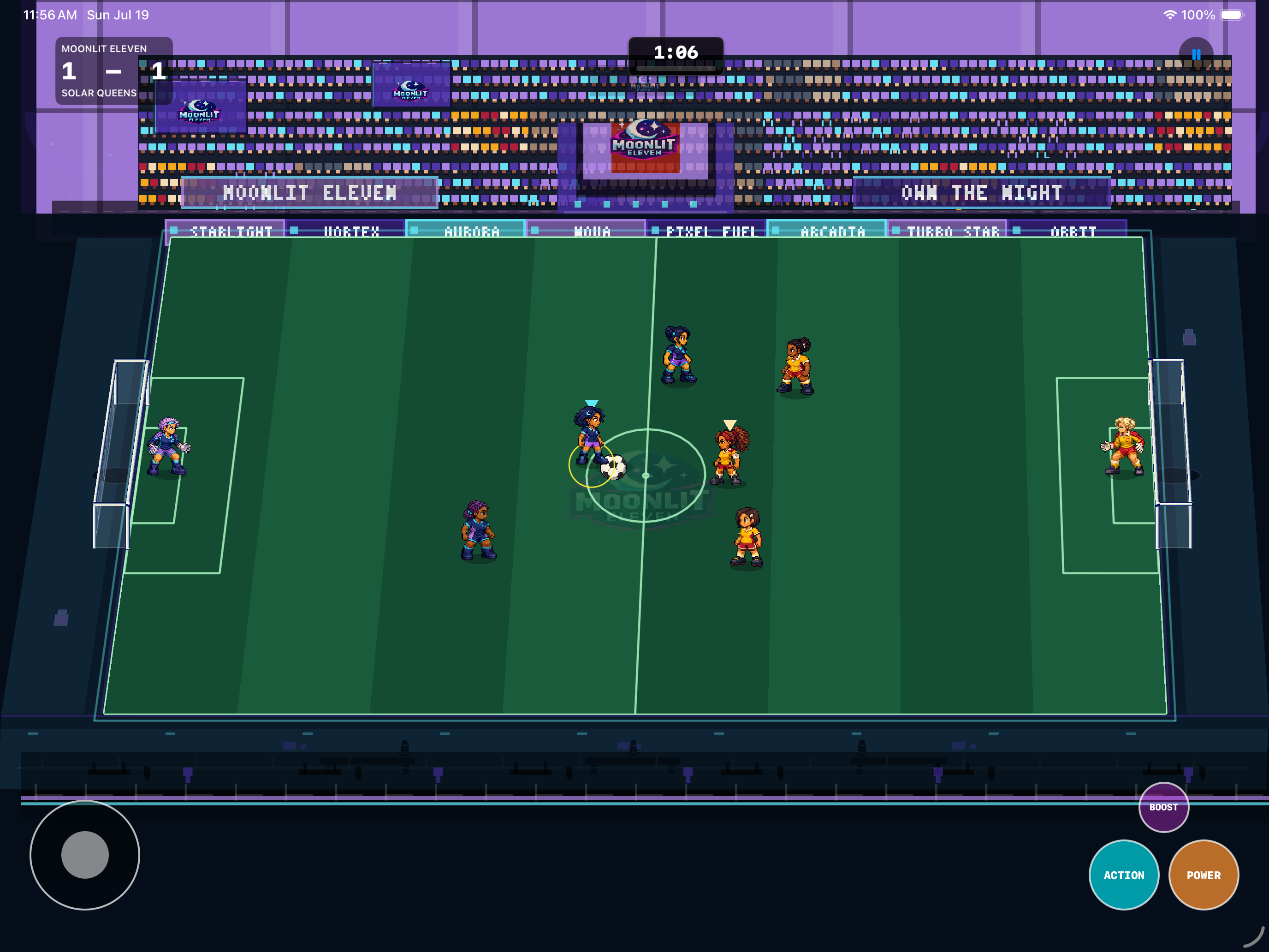 Captain Circuit gameplay in landscape orientation with responsive touch controls visible.