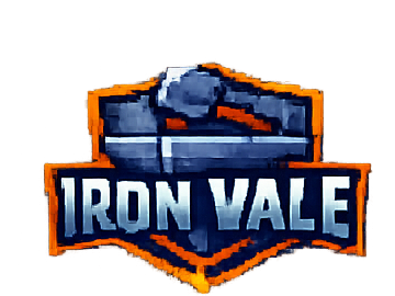 Iron Vale pixel-art club logo